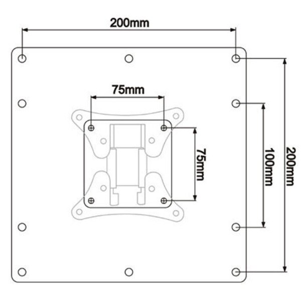 Main product image for Small TV Mount Adapter Plate 75 x 75 to 100 x 200, 182-3202